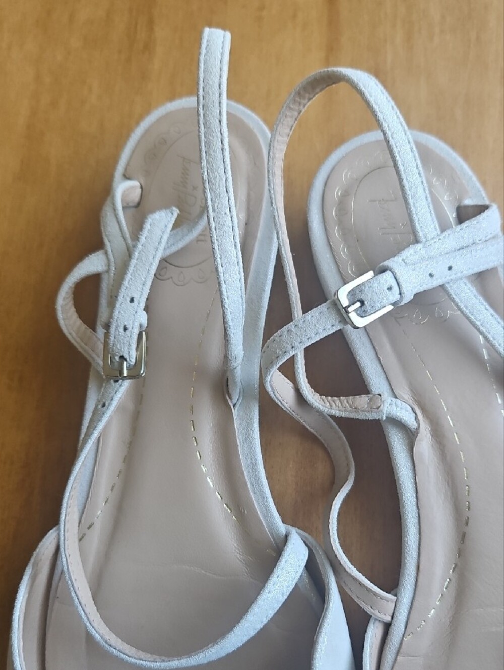 LK Bennett White Pointed Slingback Flats with Strappy Ankle - Picture 5 of 15